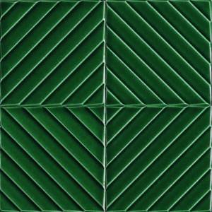 20x20 Cm Linea Green Modern Patterned Ceramic Tile, 1 sqm2 (10 sqf ) ,set of 1 m2 ,25 pcs Unique turkish tiles,relief tile,