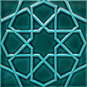 20×20 cm Relief Green Seljuk Star Pattern Tile, 1 sqm2 (10 sqf ) ,set of 1 m2 ,25 pcs Unique turkish tiles,relief tile,ceramic tiles,