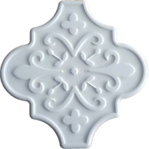 12×12 Ottoman Floral Arabesque White Tile Ceramic, 1 sqm2 (10 sqf ) ,set of 1 m2 ,105 pcs Unique turkish tiles,ceramic mosaic tiles,