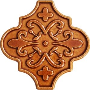 12×12 Ottoman Floral Arabesque Caramel Tile Ceramic 1 sqm2 (10 sqf ) ,set of 1 m2 ,105 pcs Unique turkish tiles,ceramic mosaic tiles,