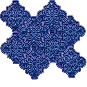 12×12 Ottoman Floral Arabesque Cobalt Tile Ceramic, 1 sqm2 (10 sqf ) ,set of 1 m2 ,105 pcs Unique turkish tiles,ceramic mosaic tiles,