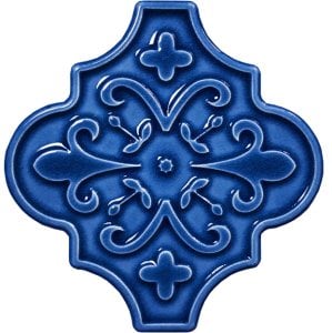 12×12 Ottoman Floral Arabesque Cobalt Tile Ceramic, 1 sqm2 (10 sqf ) ,set of 1 m2 ,105 pcs Unique turkish tiles,ceramic mosaic tiles,