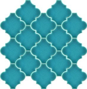 12×12 Ottoman Flat Arabesque Turquoise Tile Ceramic, 1 sqm2 (10 sqf ) ,set of 1 m2 ,105 pcs Unique turkish tiles,ceramic mosaic tiles