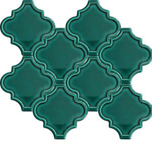 12×12 Ottoman Relief Arabesque Green Tile Tile Ceramic 1 sqm2 (10 sqf ) ,set of 1 m2 ,105 pcs Unique turkish tiles,ceramic mosaic tiles,