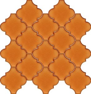 12×12 Ottoman Flat Arabesque Caramel Tile Tile Ceramic, 1 sqm2 (10 sqf ) ,set of 1 m2 ,105 pcs Unique turkish tiles,ceramic mosaic tiles