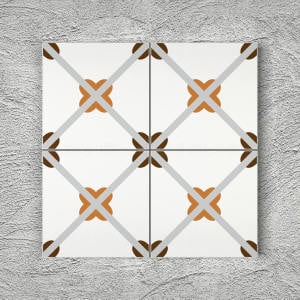 20x20 cm Yellow Brown Floor Tile 1 sqm2 (10 sqf ) ,set of 1 m2 ,25 pcs Unique turkish tiles,homemade ceramic mosaic tiles,bathroom tile,