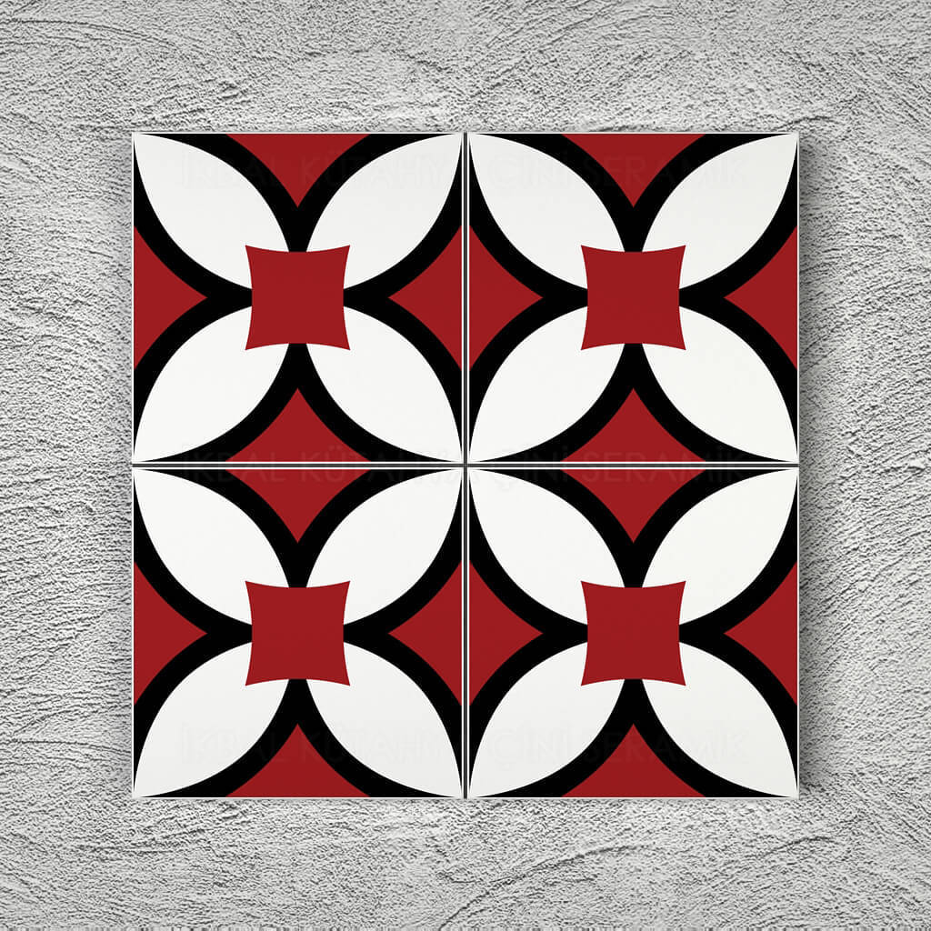 20×20 YÇ-25 Patterned Floor Tile 1 sqm2 (10 sqf ) ,set of 1 m2 ,25 pcs Unique turkish tiles,homemade ceramic mosaic tiles,bathroom tile