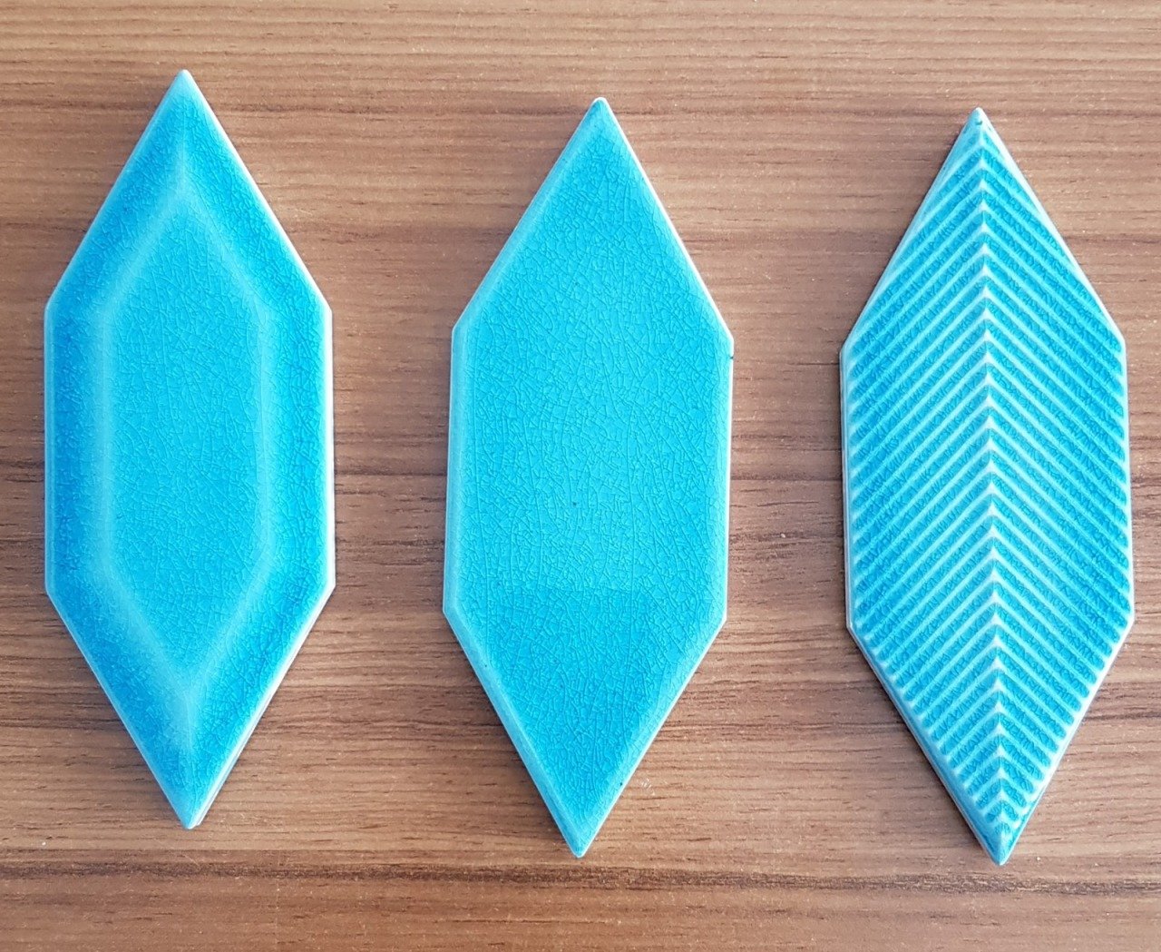 05X15 Cm Metro Leaf Pattern Turquoise Tile Ceramic