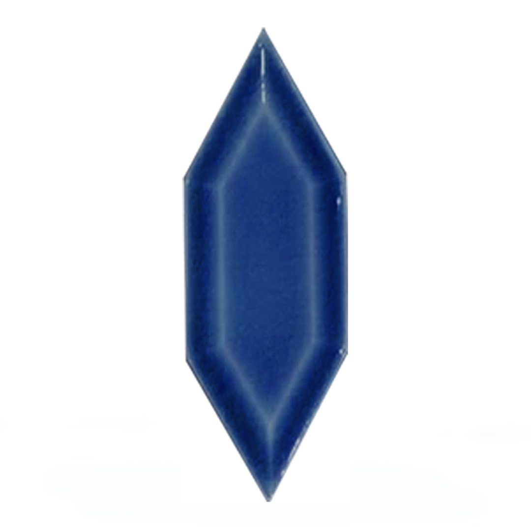 05X15 Cm Metro Leaf Pattern Cobalt Tile Ceramic