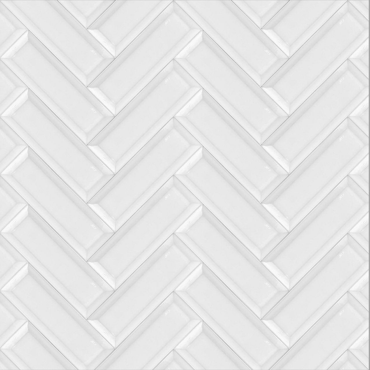 7×21 Cm Metro White Patterned Ceramic Tile