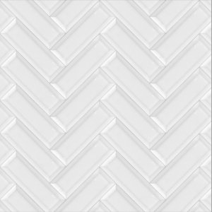 7×21 Cm Metro White Patterned Ceramic Tile