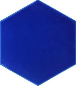 15x17 Cm Flat Cobalt Hexagonal Tile Tile 4 pcs