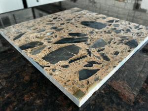 Terrazzo Tile For Indoor & Outdoor / H.Quality Yellow black Terrazzo Floor for Commercial and Residential Project - 4 inch 10,25 cm